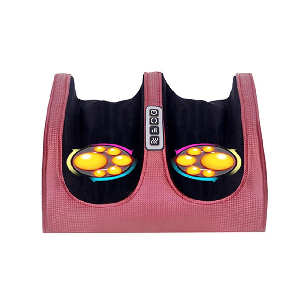 Electric Foot Massager Heating Therapy Hot Compression Shiatsu Kneading Roller Muscle Relaxation Relief Fatigue Foot Spa Machine