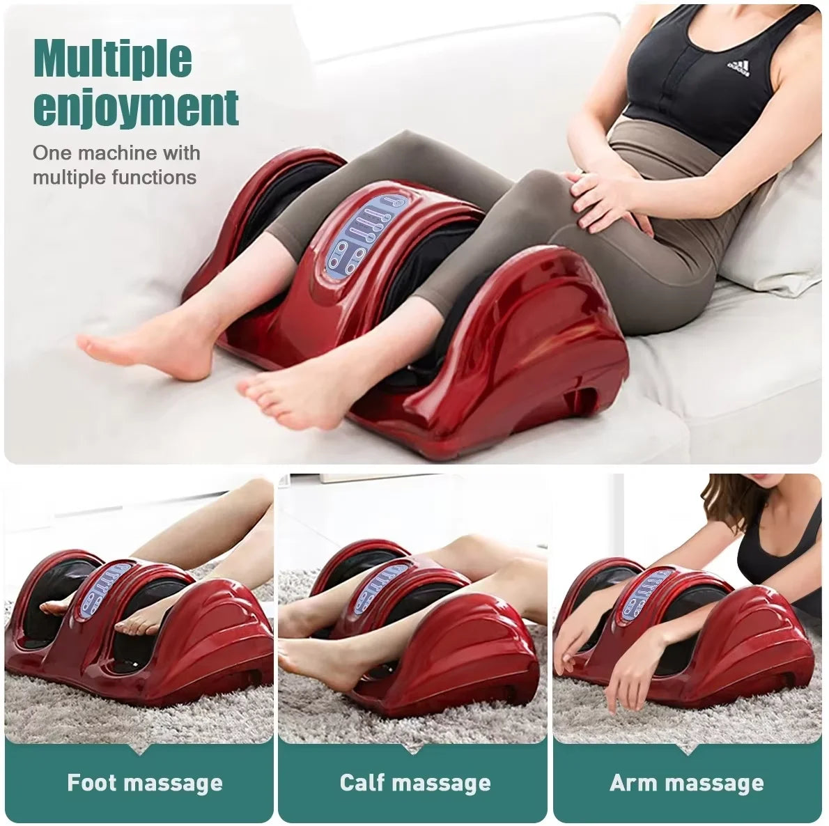Shiatsu Heating Foot Massager Machine Foot And Calf Massager With Increased Blood Flow Circulation Specific Equipment