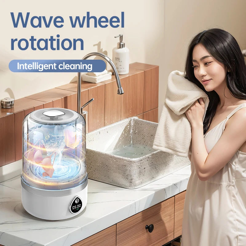 Portable Washing Machine 2L EU US UK AU Mini Dehydratable Dormitory Student Sock Underwear Panties Rental Travel Free Shipping