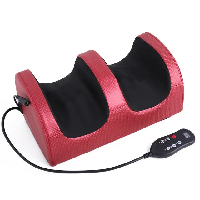 Electric Foot Massager Heating Therapy Hot Compression Shiatsu Kneading Roller Muscle Relaxation Relief Fatigue Foot Spa Machine