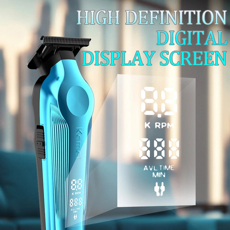 Kemei KM-264 high-definition digital hair clipper salon shaving hair clipper set with strong power carving electric push clipper