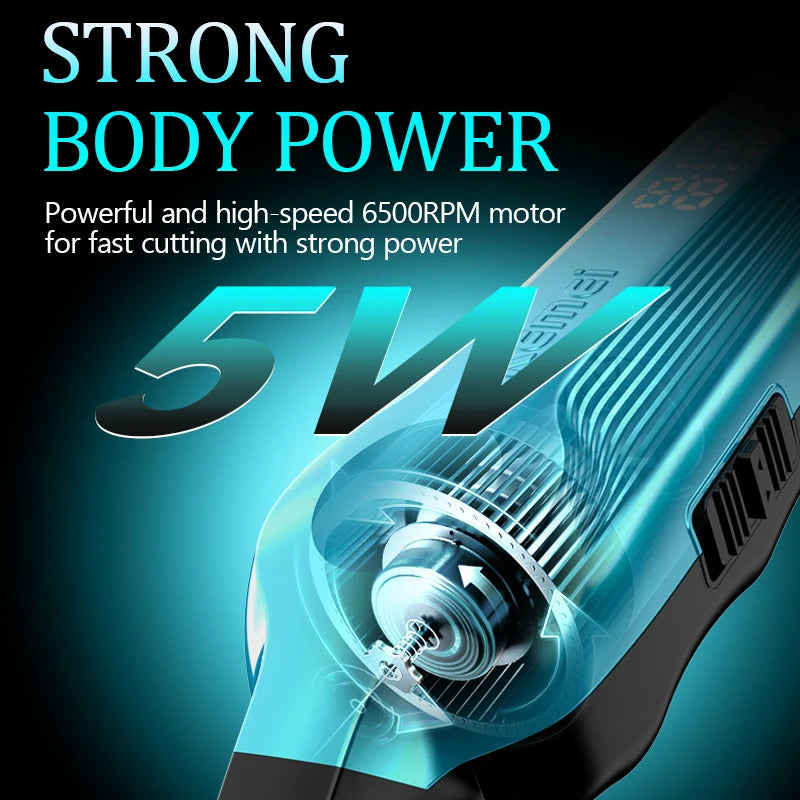 Kemei KM-264 high-definition digital hair clipper salon shaving hair clipper set with strong power carving electric push clipper