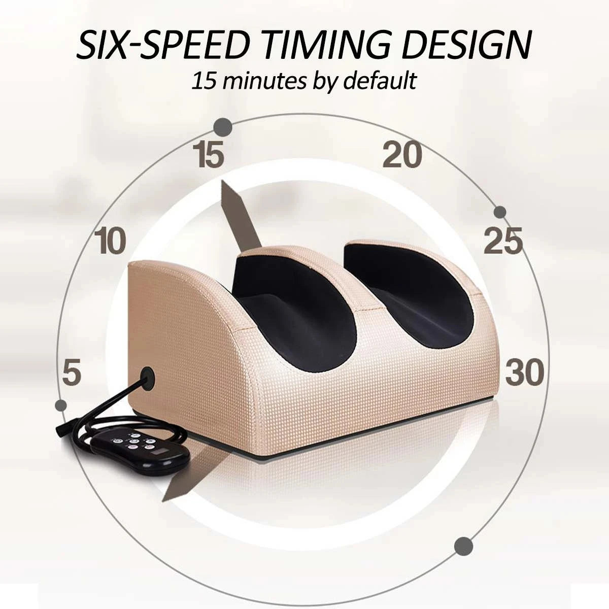 Electric Foot Massager Heating Therapy Hot Compression Shiatsu Kneading Roller Muscle Relaxation Relief Fatigue Foot Spa Machine
