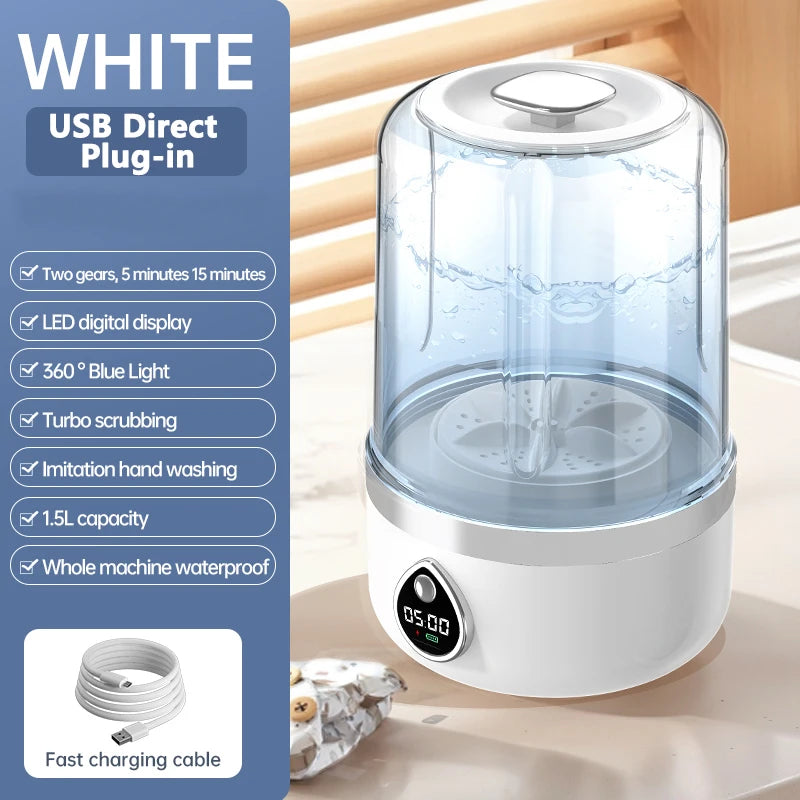 Portable Washing Machine 2L EU US UK AU Mini Dehydratable Dormitory Student Sock Underwear Panties Rental Travel Free Shipping