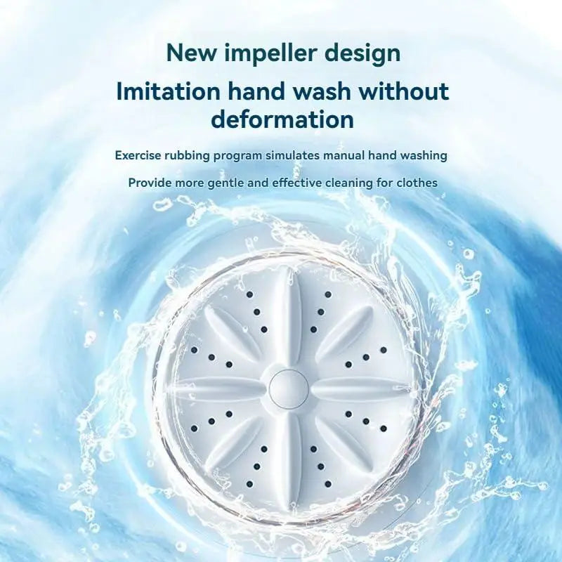 Portable Rechargeable Mini Washing Machine for Underwear,Mini Portables Washing Machine, 20 Washes per Charge
