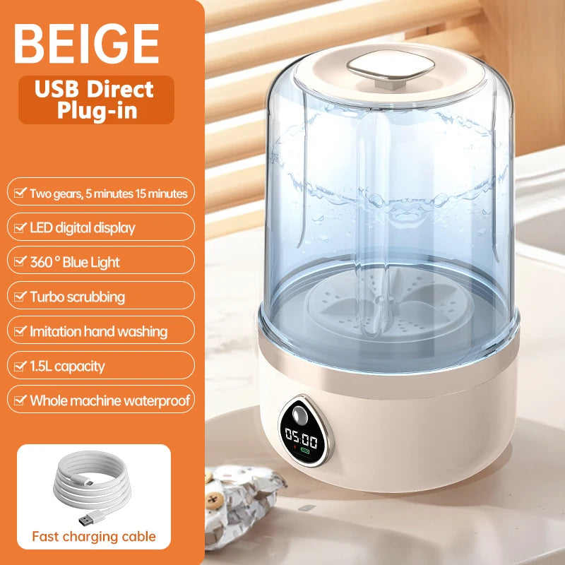 Portable Washing Machine 2L EU US UK AU Mini Dehydratable Dormitory Student Sock Underwear Panties Rental Travel Free Shipping