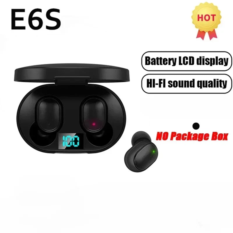 E6S Wireless Bluetooth Earphones TWS Bluetooth Noise Cancelling